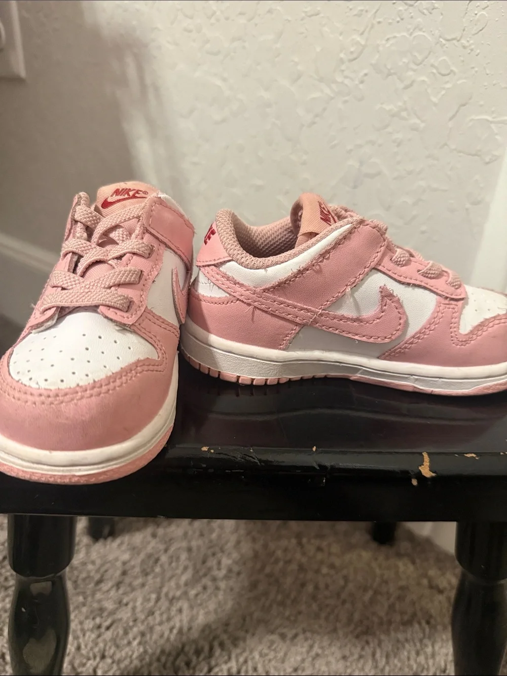 Nike Kids' Pink and White Low-Top Sneakers